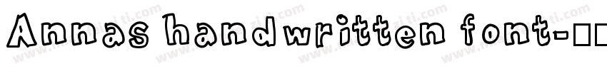 Annas handwritten font字体转换
